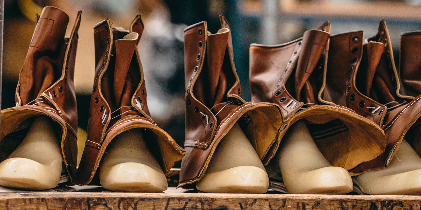 shoe lasts on a shelf