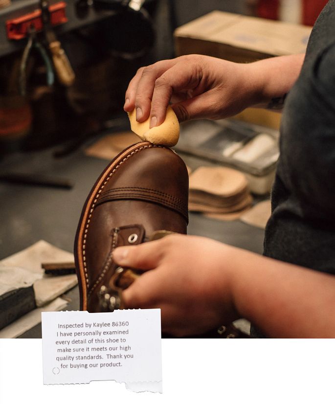 boot cleaning close up