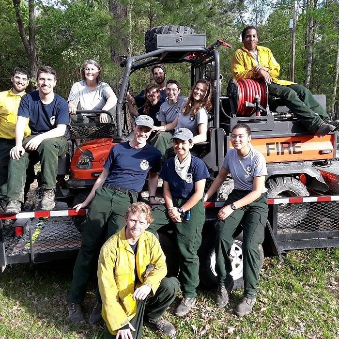 Rebecca Wilson and fire crew